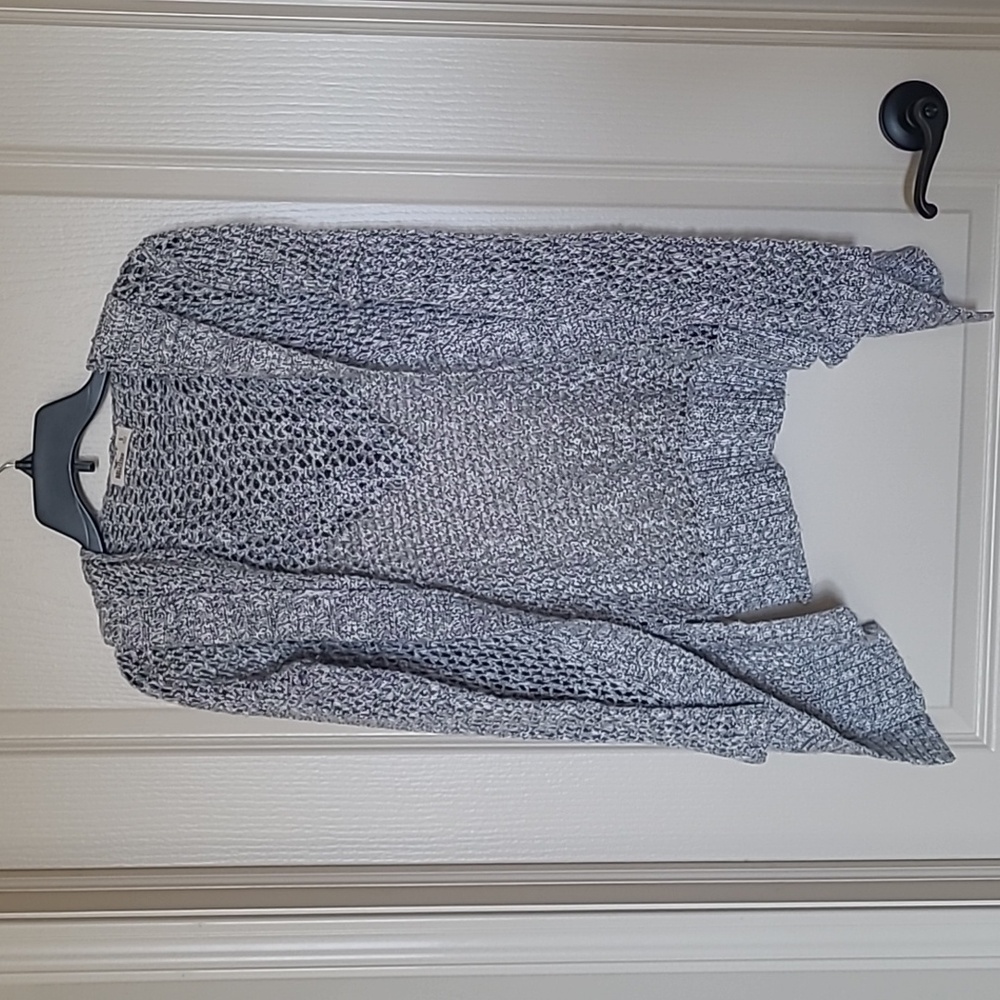 HOLLISTER Women's Knit Cardigan Open Front Sweater with Hood Size Small